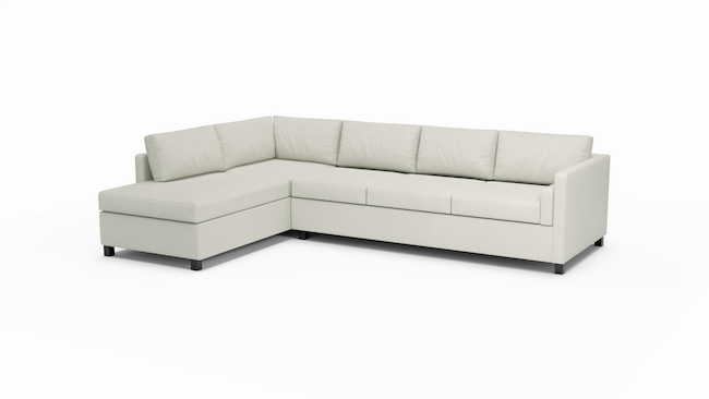 HydroRepel Del Rose | Water Resistant | Sectional Left Bumper Sofa | 80" x 124" | CertiPUR-US Premium Foam | STYLNN®️ - STYLNN®